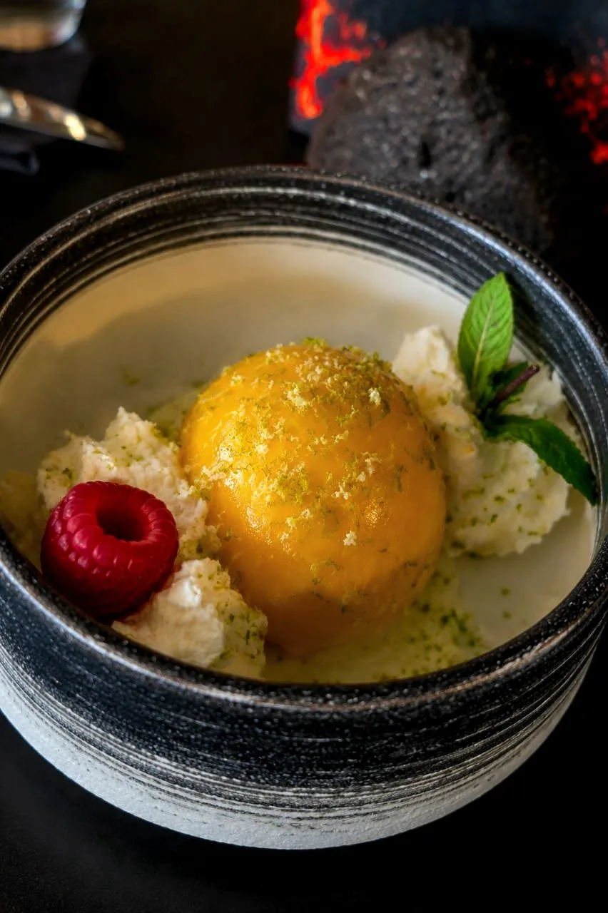 Dessert citron trompe-l'œil du restaurant BRASA