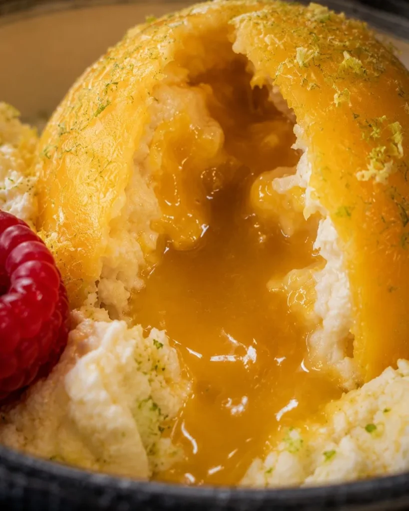 Cœur coulant du dessert citron trompe-l'œil BRASA