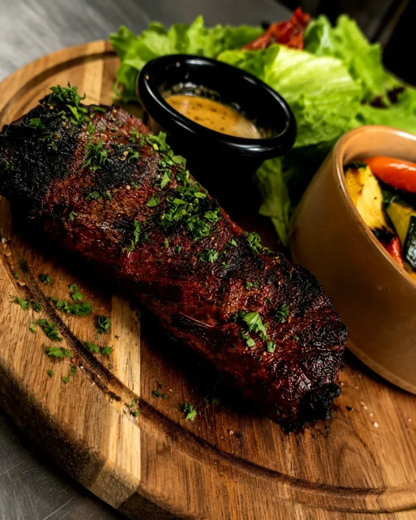 Onglet de bœuf grillé à la braise et ses légumes chez BRASA